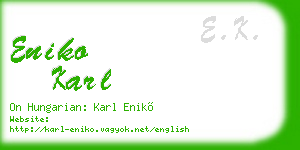 eniko karl business card